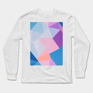 Abstract Geometric Pattern, bluish color scheme Long Sleeve T-Shirt